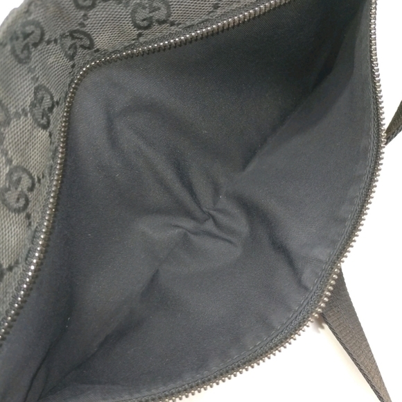 Gucci Black GG Monogram W/ Silver Hardware Waist/Bum Unisex Bag (EUC)COA✨️🖤🩶✨️ - Picture 6 of 9